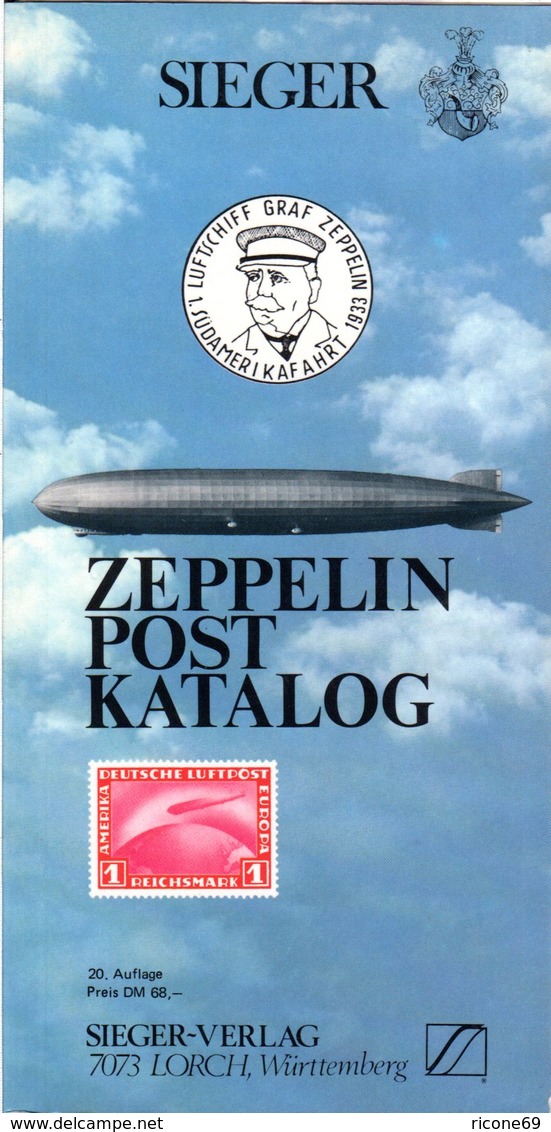 Sieger, Zeppelin Post Katalog, 20. Auflage, 384 S.  - Autres & Non Classés