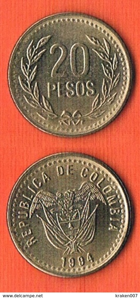 Colombia  20 Pesos 1994 -KM#282.2 - RARE! - Colombie