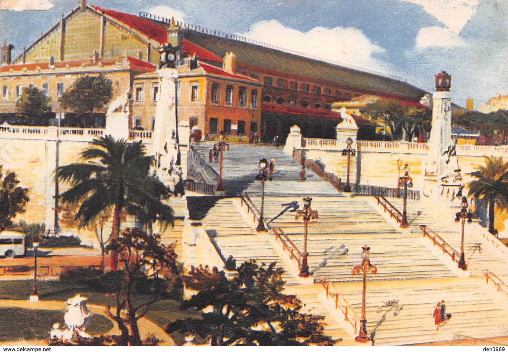 Marseille - Escalier De La Gare (Sénès Et Arnal Architectes) - Tampon Dépôt Des Isolés Métropolitains Camp De Ste-Marthe - Estación, Belle De Mai, Plombières