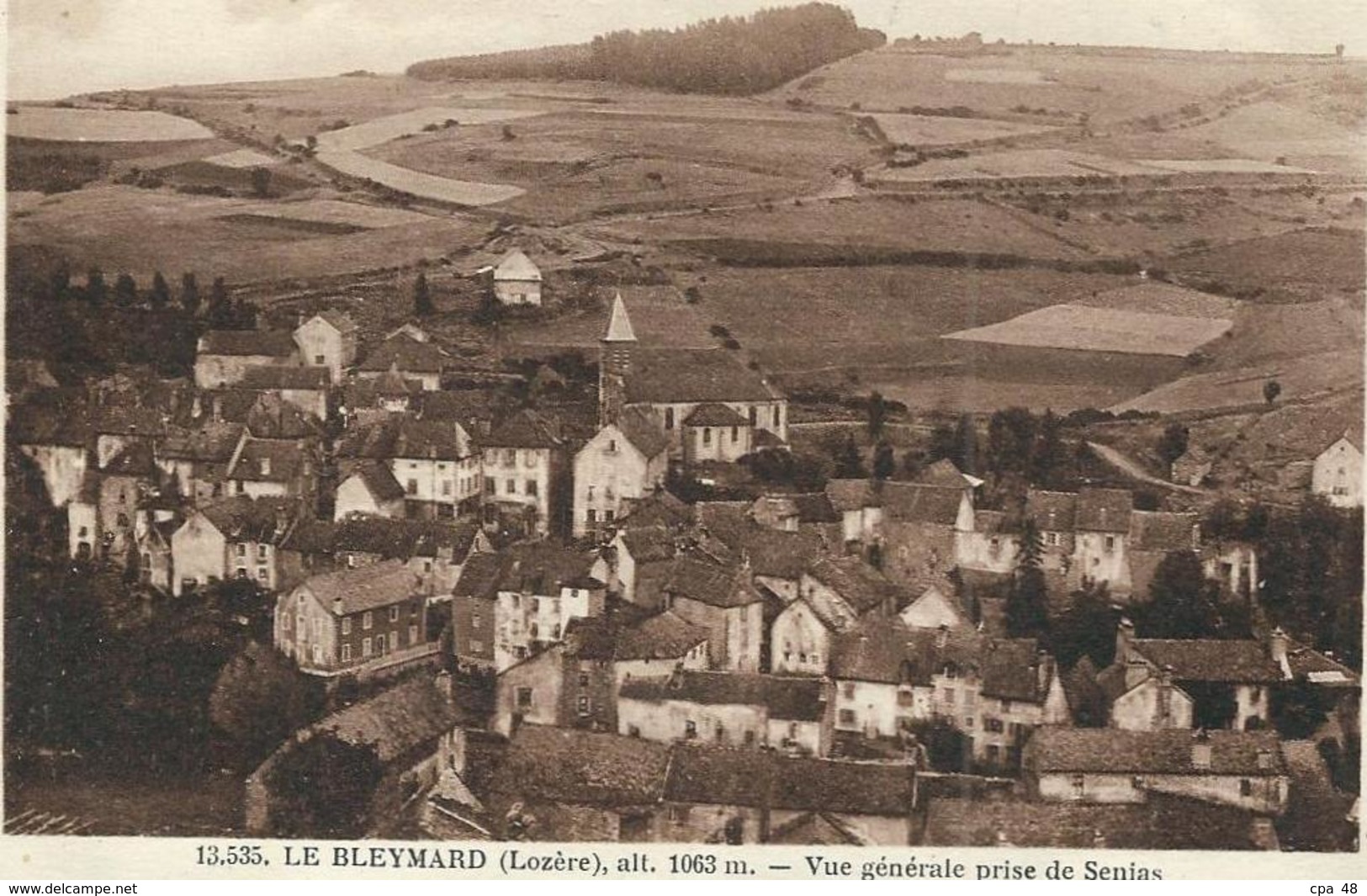 Lozere : Le Bleymard, Vue Générale Prise  De Senias - Le Bleymard