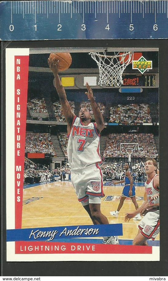 NBA UPPER DECK TRADING CARD BASKET 1993 SIGNATURE MOVES - N° 243 - LIGHTNING DRIVE - KENNY ANDERSON - 1990-1999