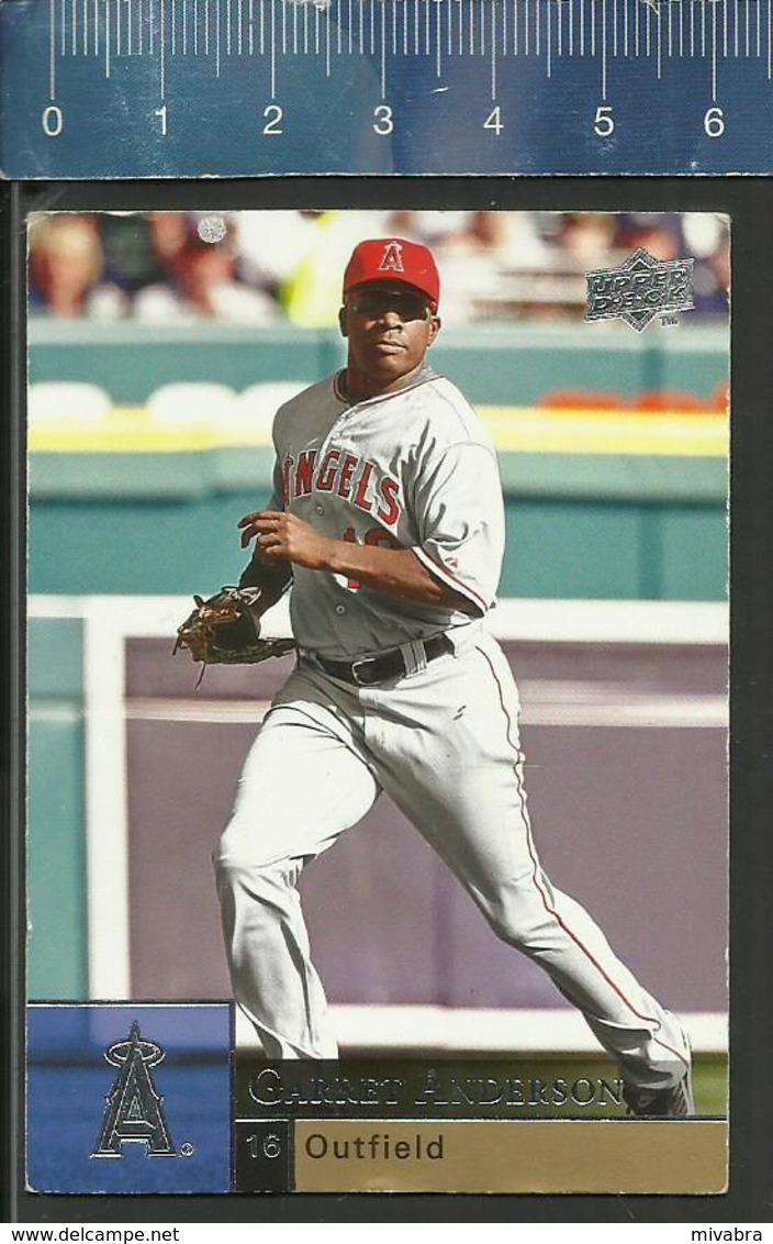 MLB UPPER DECK TRADING CARD 2009 BASEBALL SERIES 1 - N° 183 - GARRET ANDERSON - 2000-Aujourd'hui