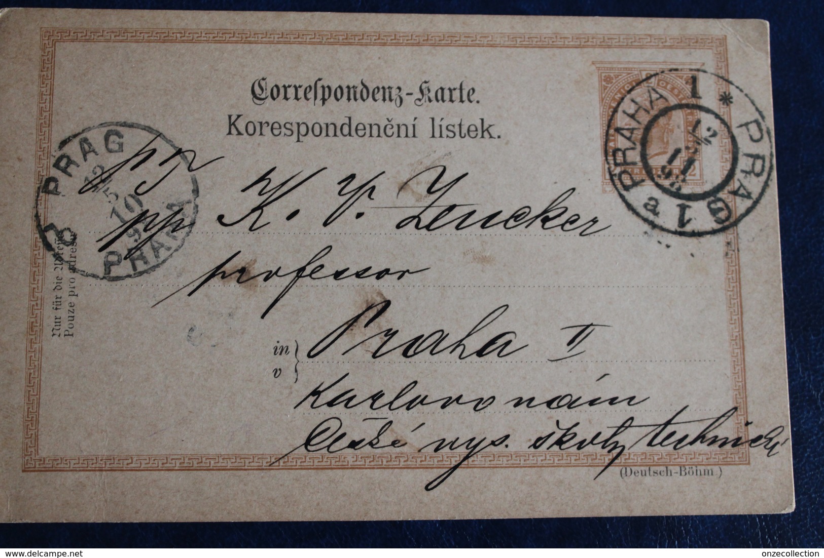 1898           ENTIER    POSTAL   DE  2   KR    DE  PRAGUE  POUR  PRAGUE          2  PHOTOS - ...-1918 Préphilatélie