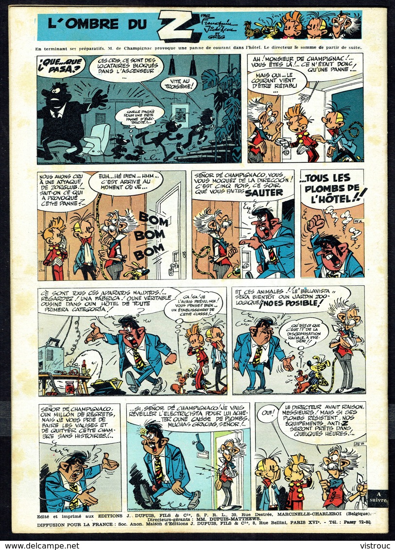 SPIROU N° 1175 -  Année 1960 - Couverture " GASTON LAGAFFE ", De FRANQUIN. - Spirou Magazine