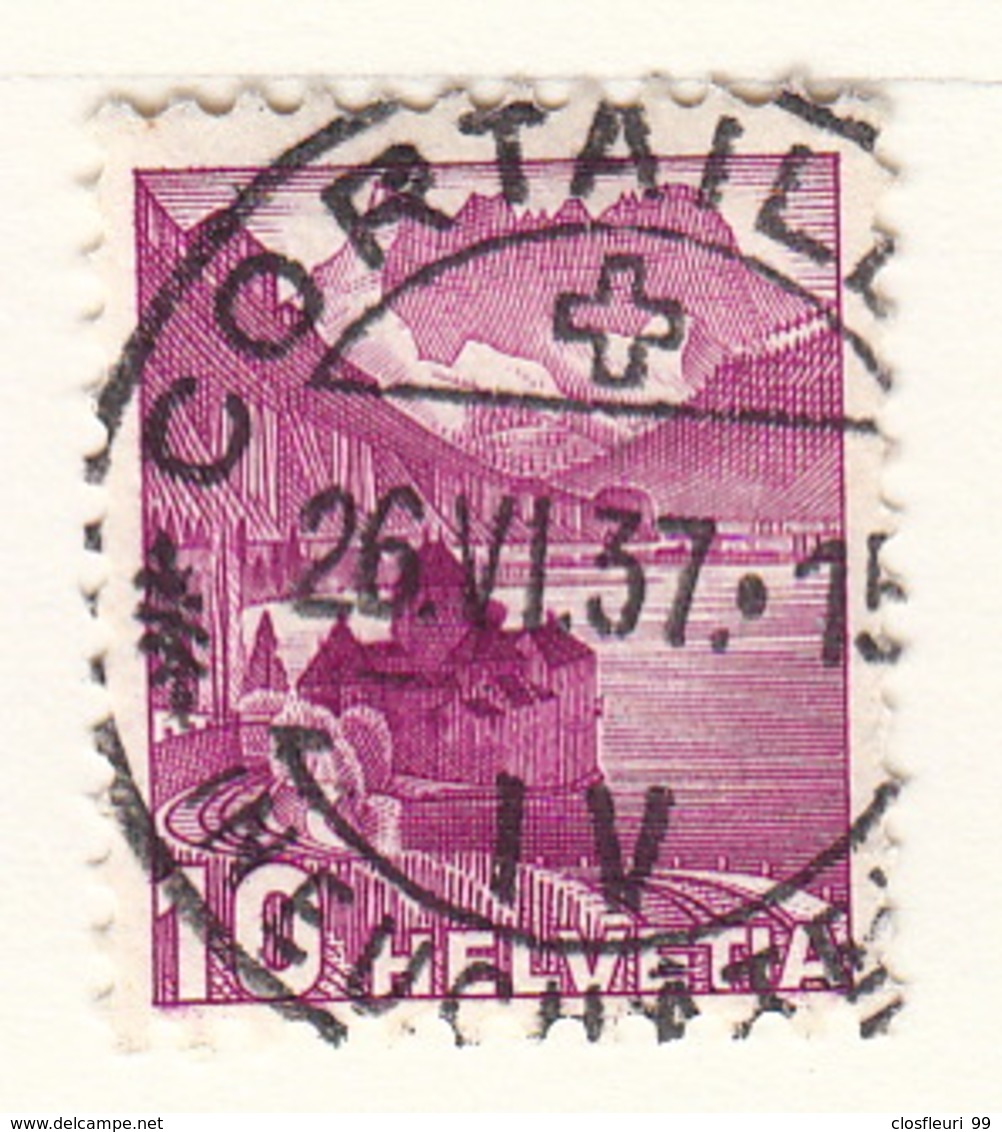 Oblitération Ronde, Pleine /  Cortaillod 26.6.1937 S/ 203 - Marcophilie