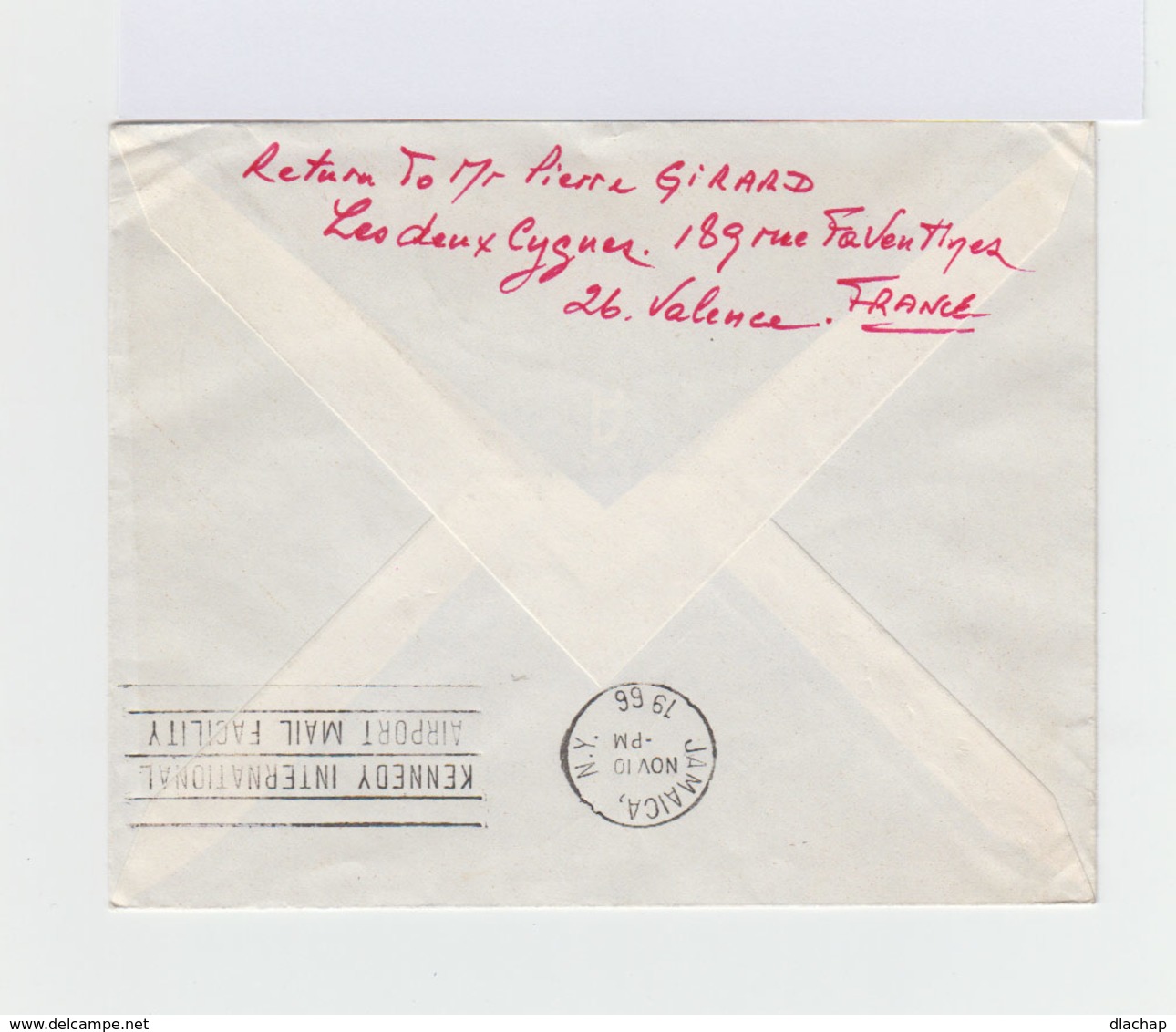 Sur Enveloppe CAD Paris Aviation 1966. Cachet Traversée Atlantique Par Clippers Pan America 1939 1966. (991) - 1960-.... Lettres & Documents