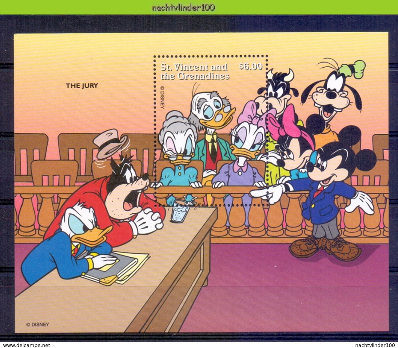 Nct620 WALT DISNEY GOOFY, DONALD AND THE JURY ST. VINCENT & THE GRENADINES 1996 PF/MNH # - Disney