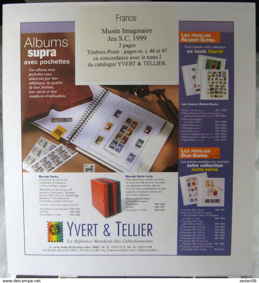 Yvert Et Tellier - JEU FRANCE MUSEE IMAGINAIRE S.C 1999 (Avec Pochettes) - Pré-Imprimés