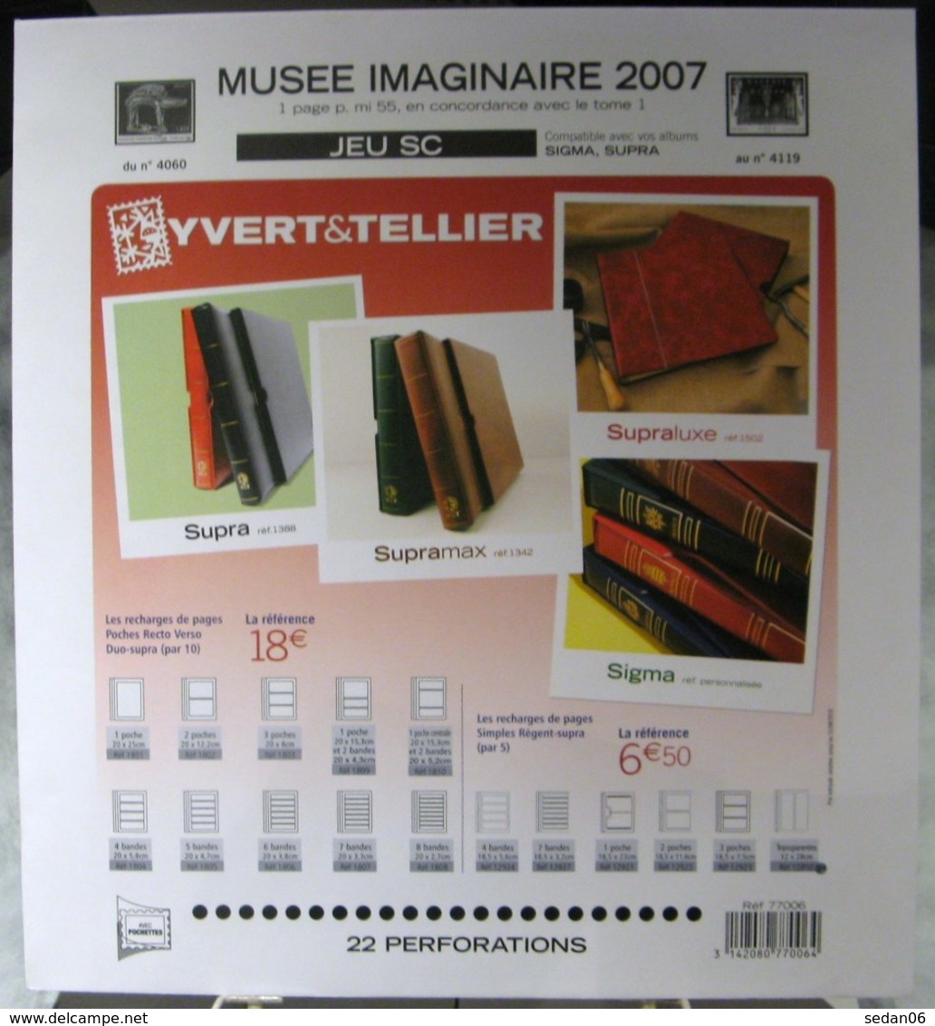 Yvert Et Tellier - JEU FRANCE MUSEE IMAGINAIRE S.C 2007 (Avec Pochettes) - Pré-Imprimés