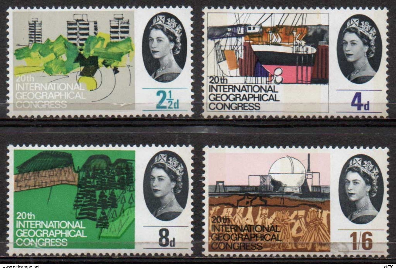 GREAT BRITAIN 1964 International Geographical Congress (ordinary) - Unused Stamps