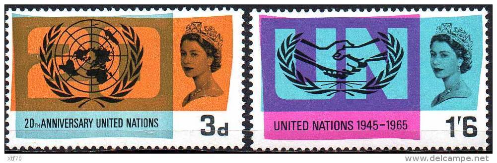 GREAT BRITAIN 1965 20th Anniversary Of U.N.O. (ordinary) - Ongebruikt