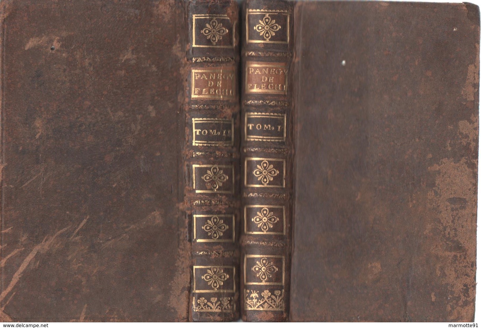 PANEGYRIQUES ET AUTRES SERMONS PRECHES PAR M.E. FLECHIER EVEQUE NIMES   LYON 1752  2 VOLUMES - 1701-1800