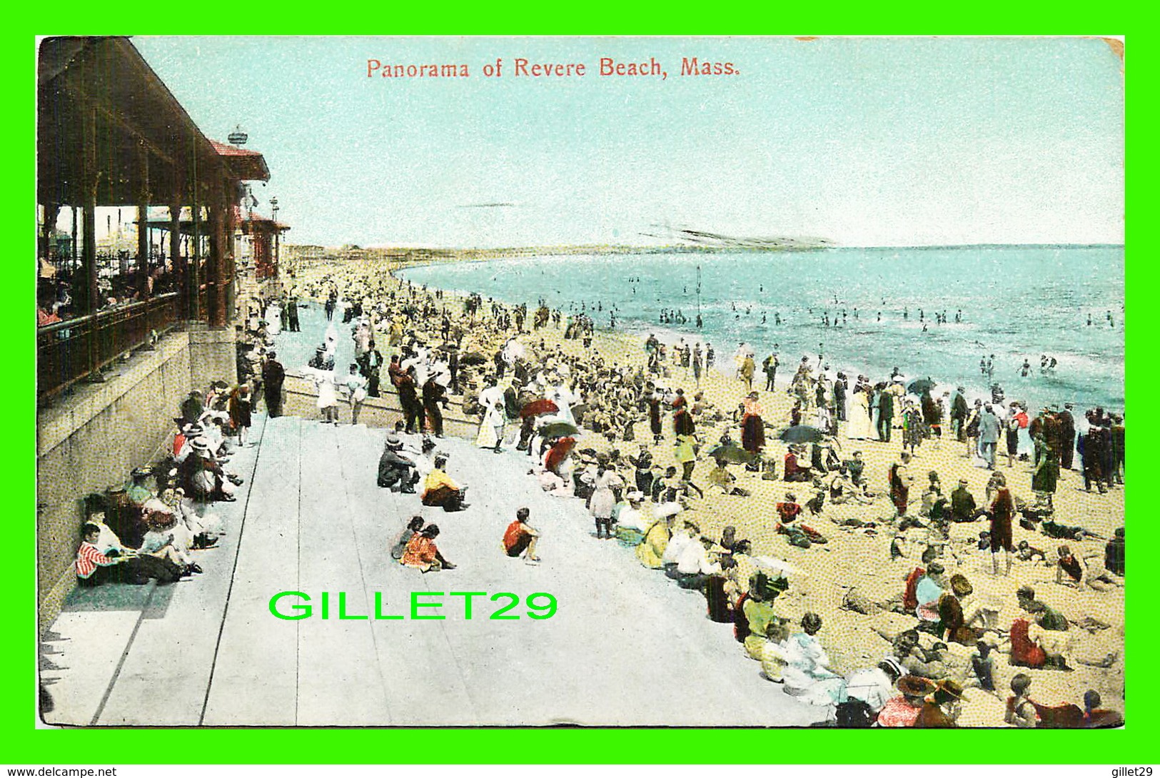 REVERE BEACH, MA - PANORAMA ANIMATED - TRAVEL IN 1909 - THE METROPOLITAN NEWS CO - - Autres & Non Classés