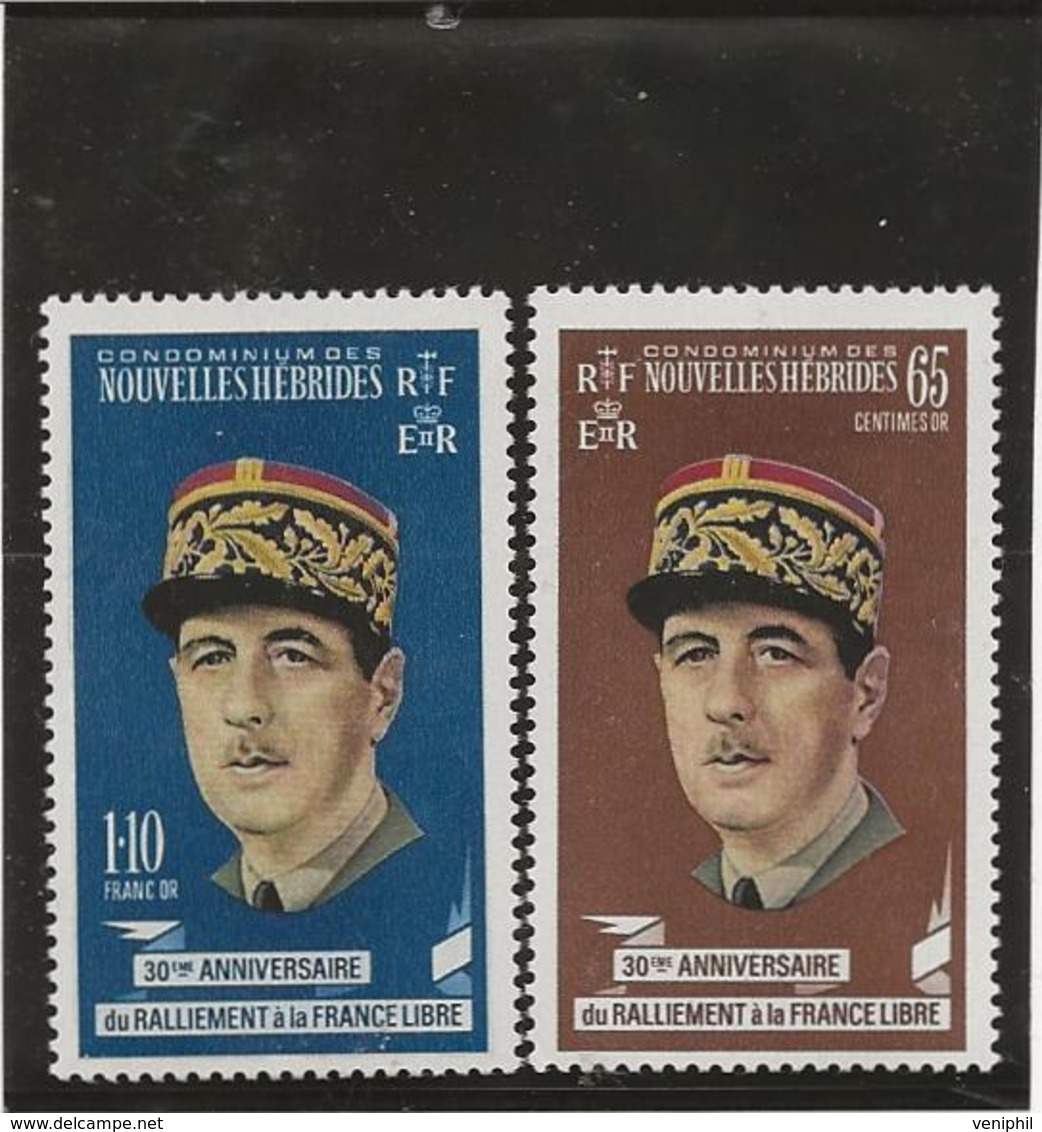 TIMBRE N° 294 A 295  -GENERAL DE GAULLE - NEUF SANS CHARNIERE - ANNEE 1970 - Unused Stamps