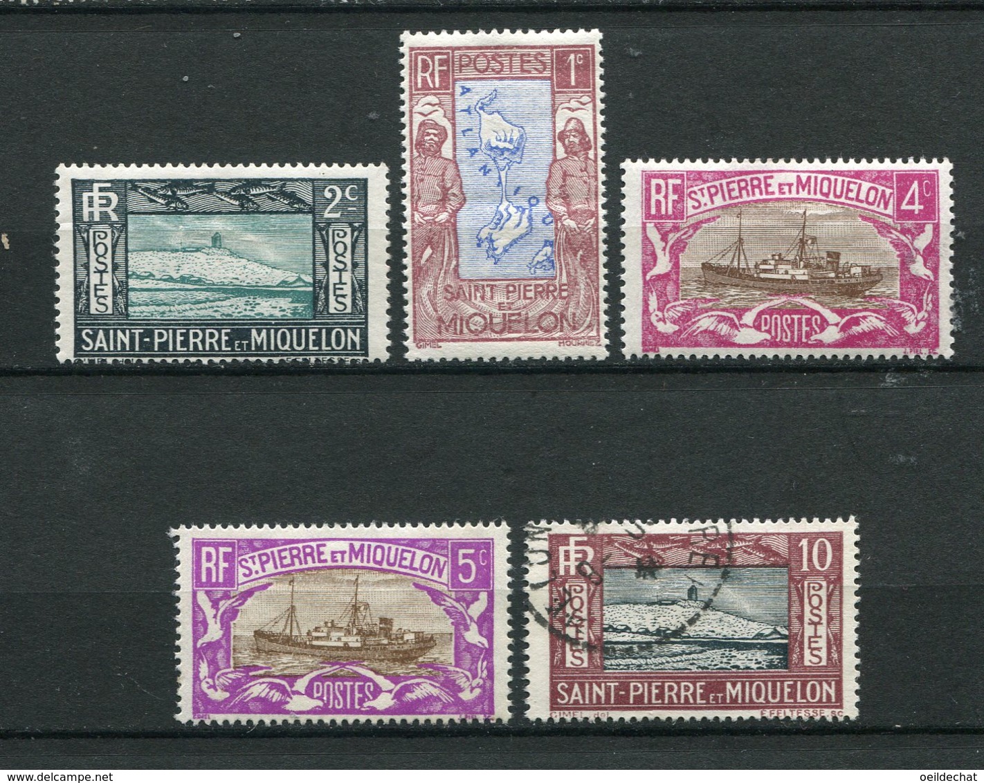 10617 SAINT-PIERRE Et MIQUELON N° 136/40*/(*)/°        1932  TB - Neufs