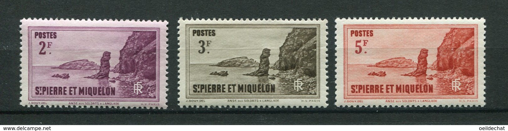 10618 SAINT-PIERRE Et MIQUELON N° 184/6*    Langlade     1938  TB/TTB - Neufs