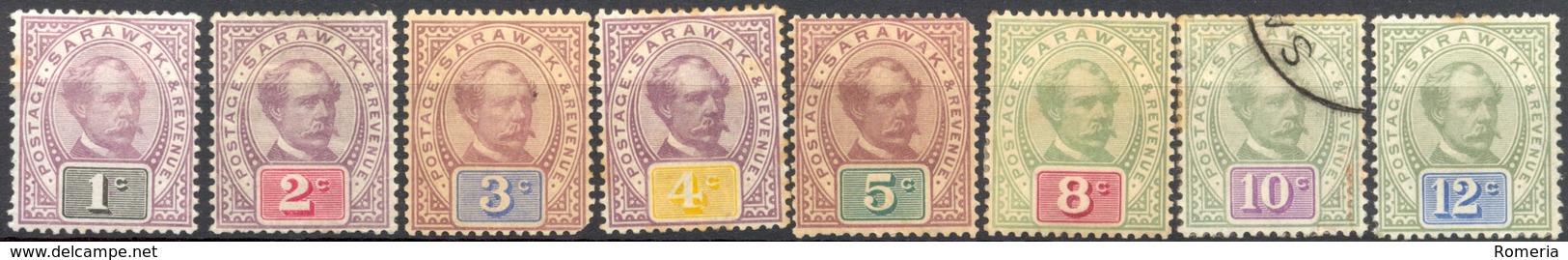 Sarawak - 1889/1897 - Yt 9 à 13 Et 15 à 17 - Série Courante . * Charnière Sauf 16 Oblitéré - 11 Et 13 Coin Coupés - Sarawak (...-1963)