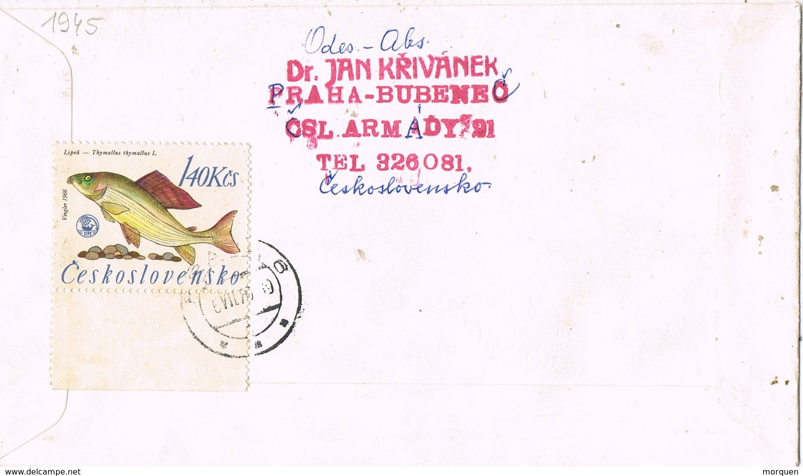 31058. Carta Certificada PRAHA (Checoslovaquia) 1970. ONU 25 Aniversario - Cartas & Documentos