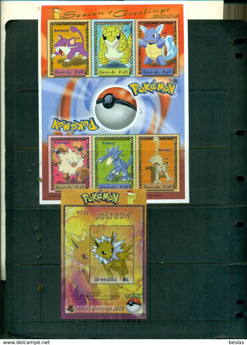 GRENADA THE POKEMON I 6 VAL + BF NEUFS A PARTIR DE 1.25 EUROS - Fumetti