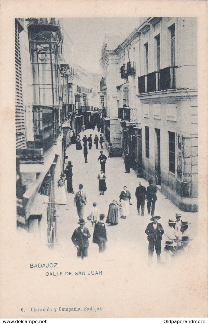 POSTCARD SPAIN ESPAÑA - BADAJOZ - CALLE DE SAN JUAN - Badajoz