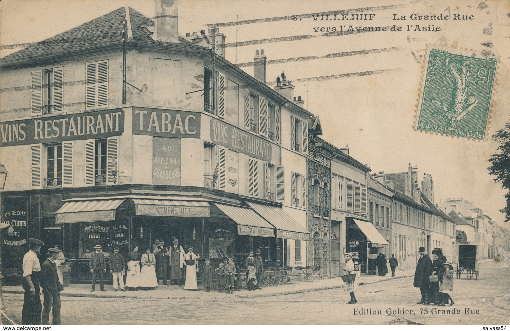 94) VILLEJUIF : La Grande Rue Vers L'avenue De L'Asile (1919) - Villejuif