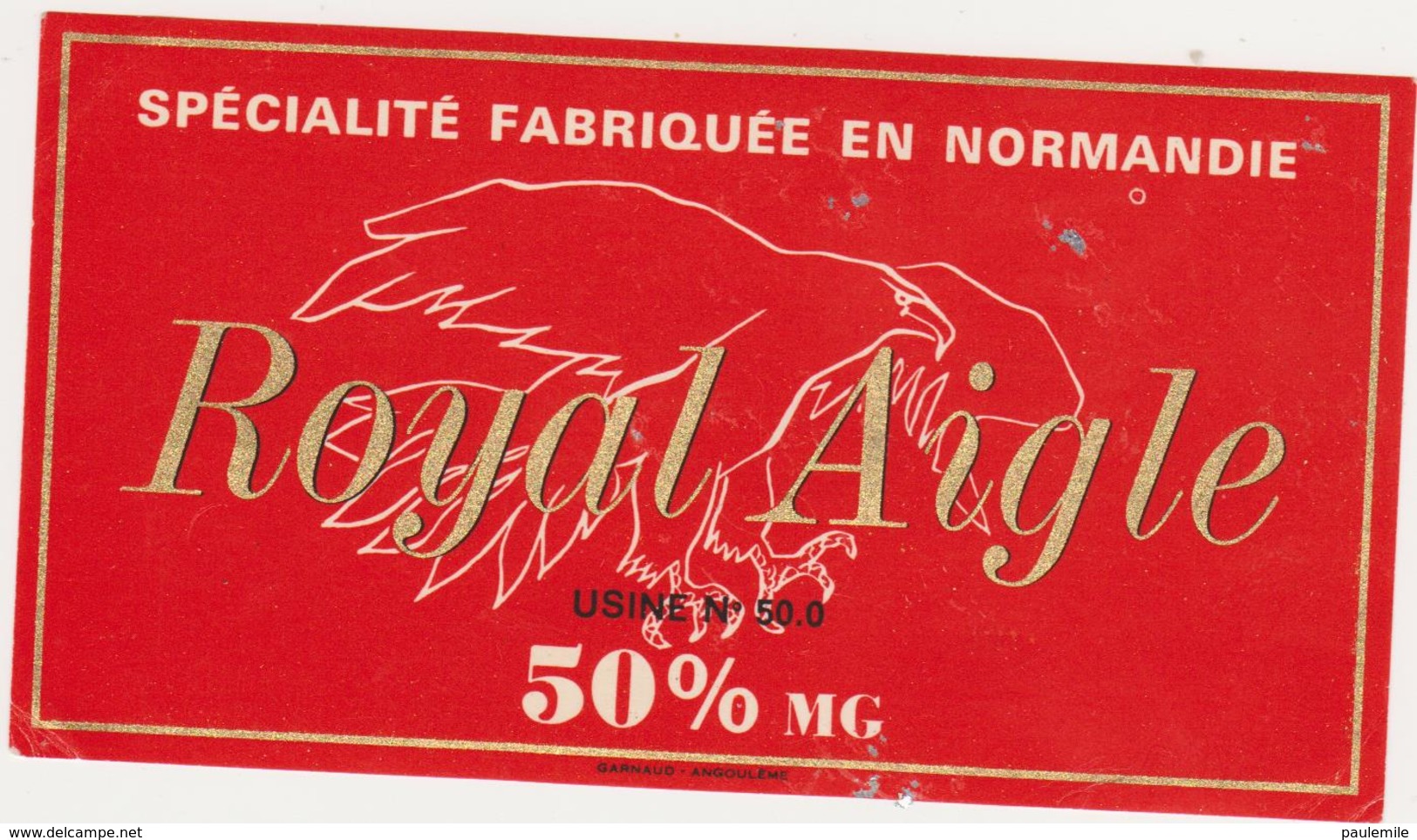 ETIQUETTE DE FROMAGE  ROYAL AIGLE CLAUDEL PONT HEBERT 50 O - Fromage