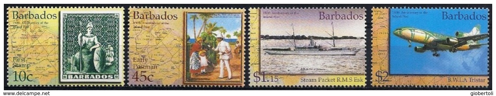 Barbados/Barbade: La Posta Nelle Barbados, Mail In Barbados, La Poste à La Barbade - Posta