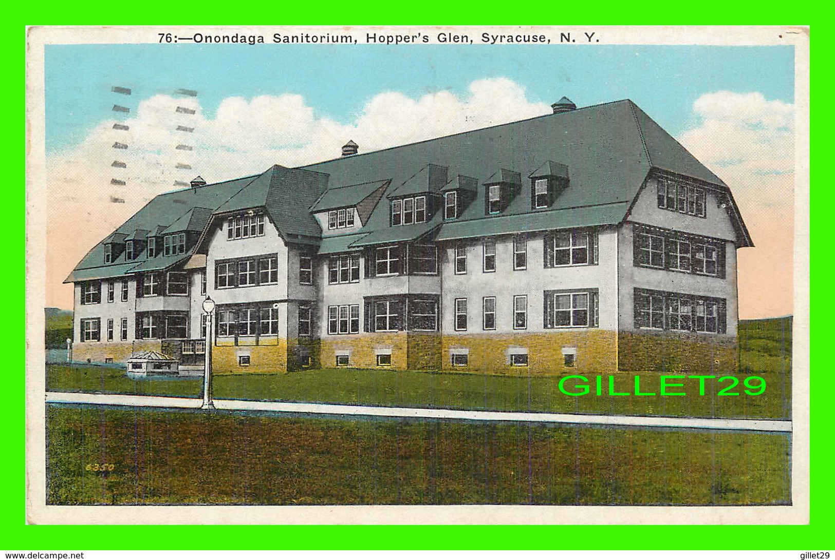 SYRACUSE, NY - ONONDAGA SANITORIUM, HOPPER'S GLEN - TRAVEL IN 1931 PUB. BY Wm JUBB XO INC - - - Syracuse