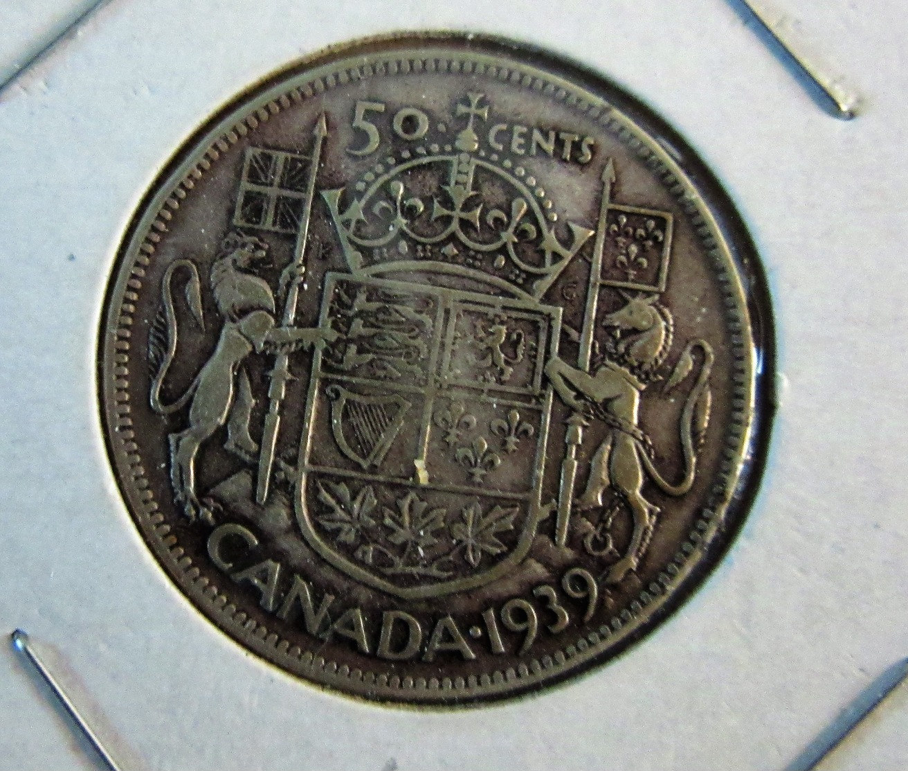 1939 Canada 50 Cent Coin Fifty Cent 80% Silver Content - Canada