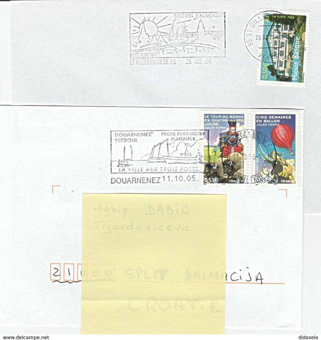 France - 2 Covers - Nice Machine Cancels - Covers & Documents