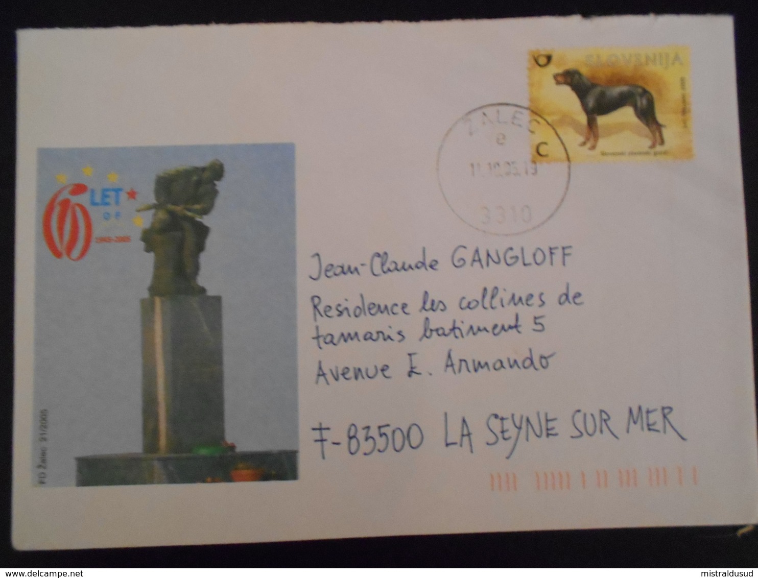 Slovenie , Lettre De Zlec 2005 Pour La Seyne - Slovénie