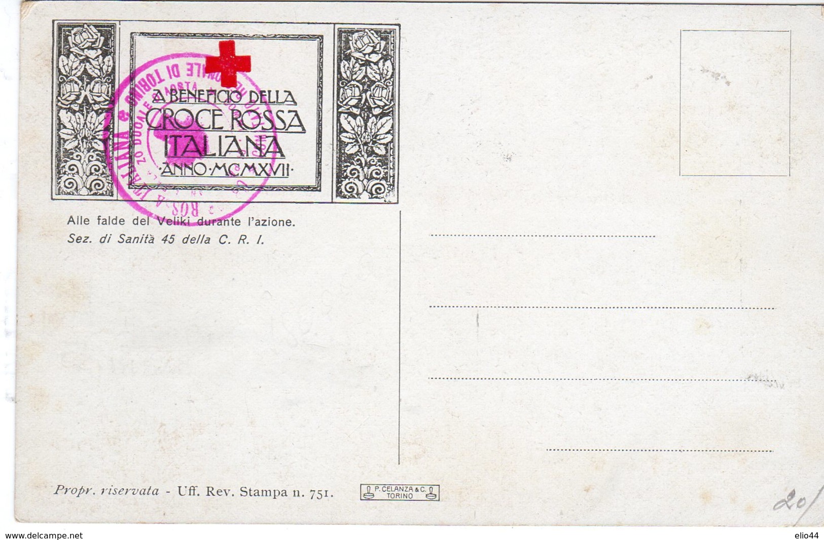A Beneficio Della C.R.I. - Alle Falde Del Velikji Durante L'Azione - - Red Cross