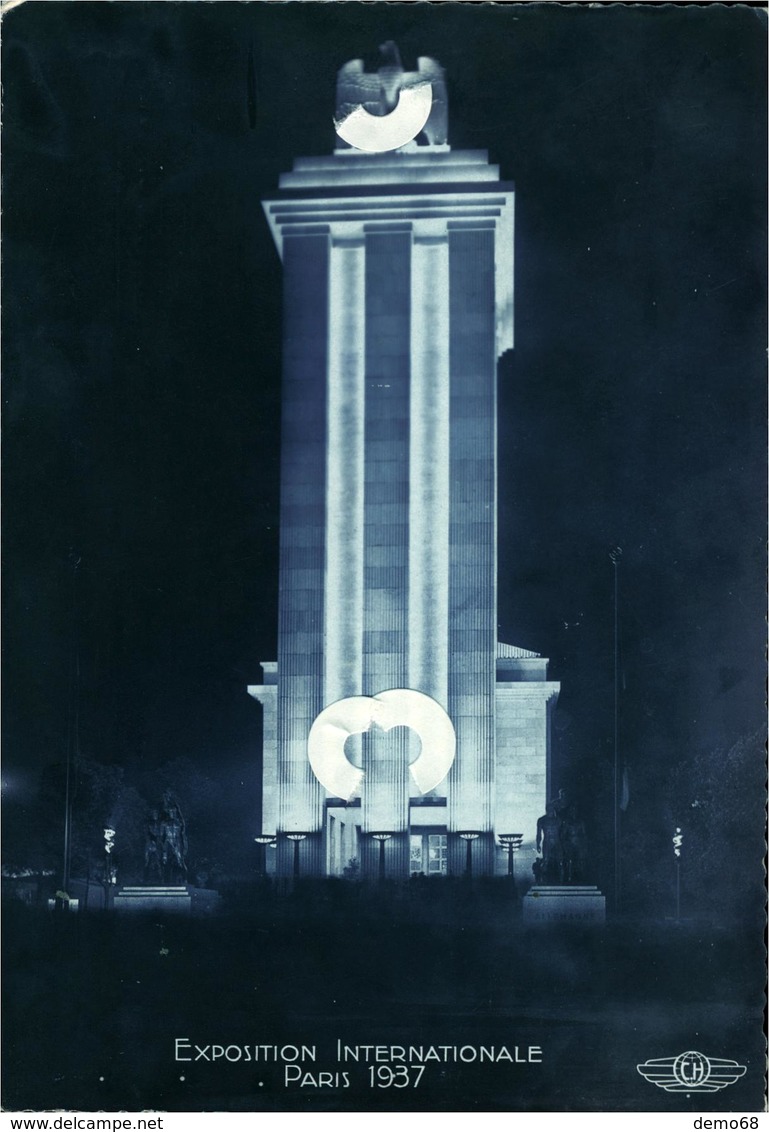 Exposition Internationale Paris 1937  Pavillon De L'Allemagne N° 1039 (croix Gammées Occultées Sur Le Scan) - Expositions