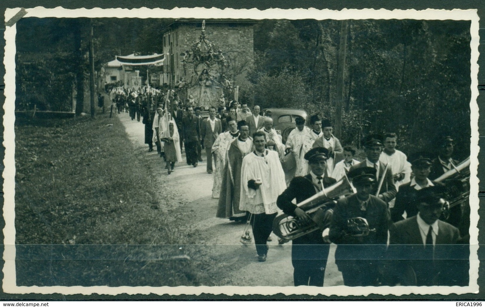 CARTOLINA - CV2008 SCHILPARIO (Bergamo BG) Processione Della Madonna Dei Campelli 8 Settembre 1946, FP, Cartolina Fotogr - Bergamo