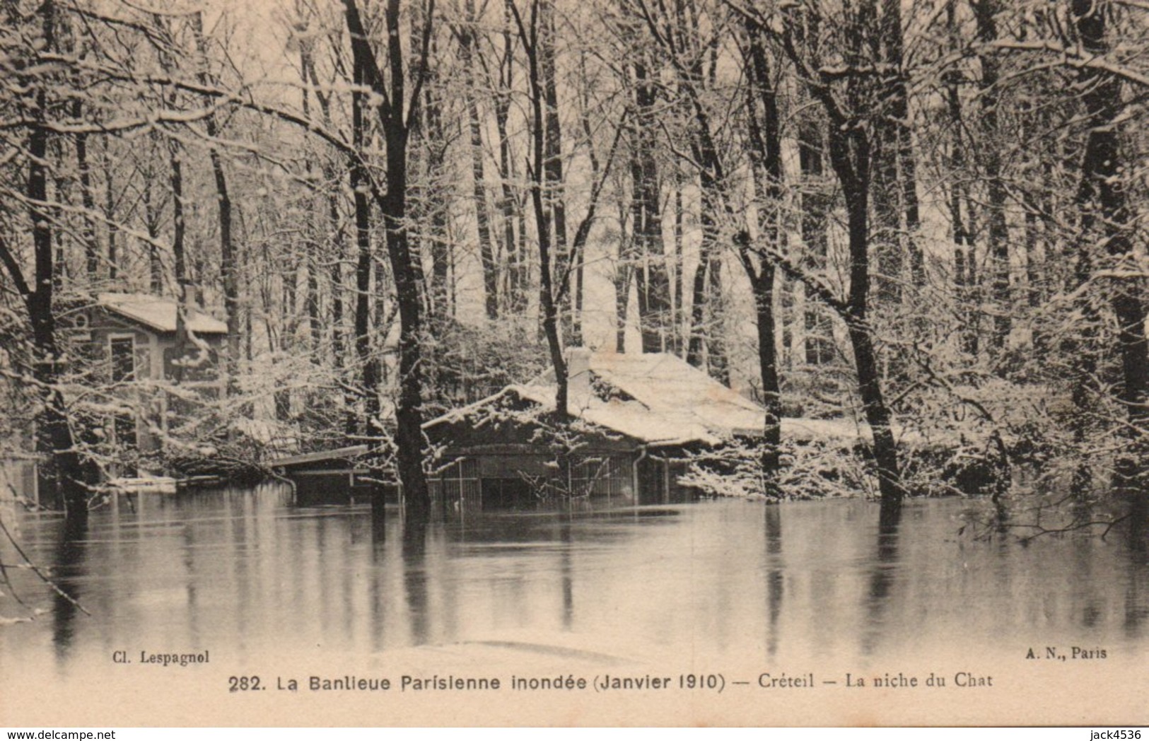 Carte Postale Ancienne - Non Circulé - Crue De La SEINE - CRETEIL - Traces Au Dos De Colle - Inondations