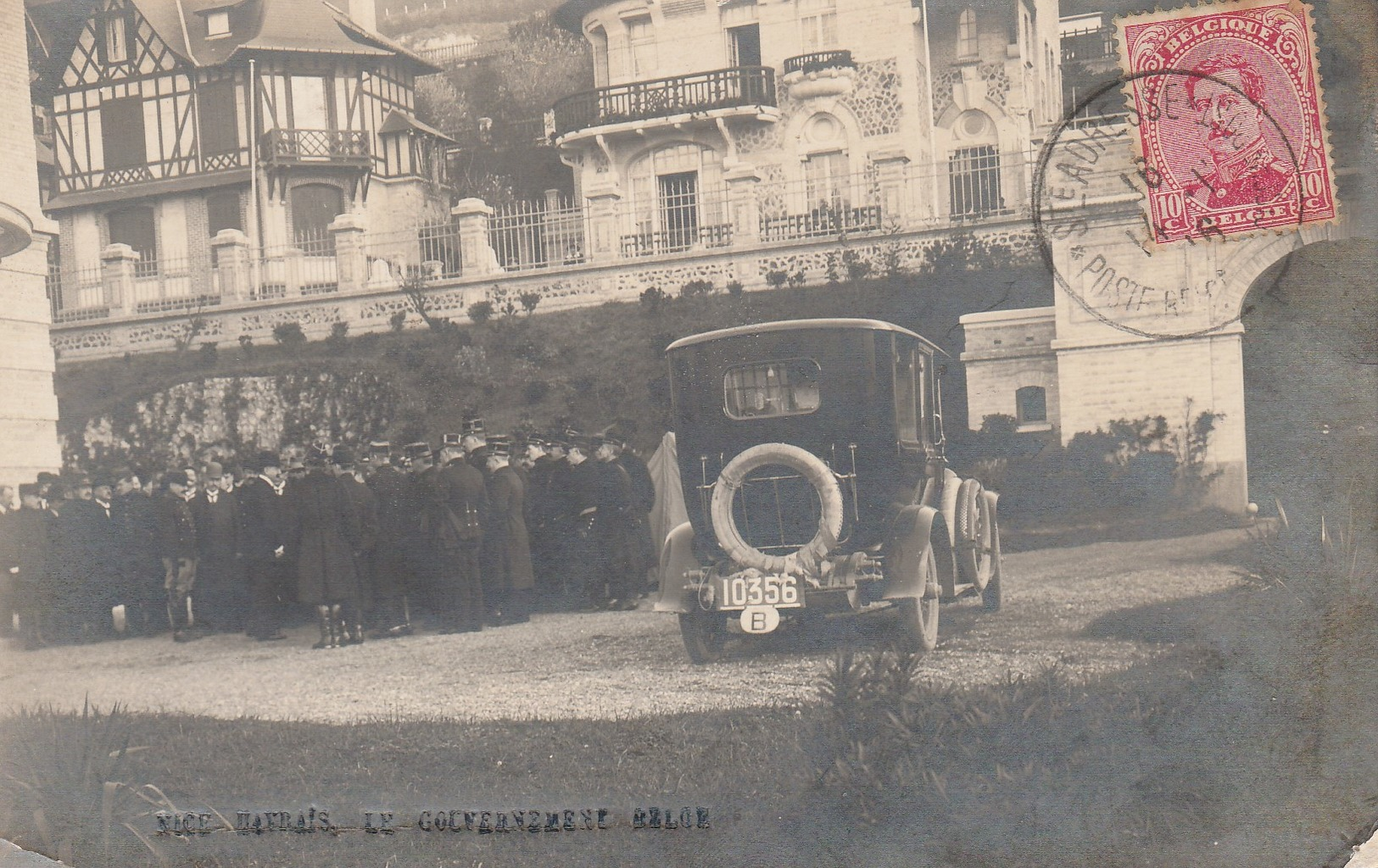 Carte Photo - NICE-HAVRAIS - Le Gouvernement  Belge ,( Militaire , Oldtimer ) 14-11-1916 ; ( Sainte-Adresse , Le Havre ) - Guerra 1914-18