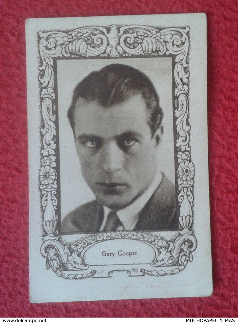 ANTIGUO CROMO OLD COLLECTIBLE CARD ACTOR DE CINE ACTEUR HOLLYWOOD GARY COOPER USA PUBLICIDAD MAGNESIA ROLY VER FOTO/S - Otros & Sin Clasificación