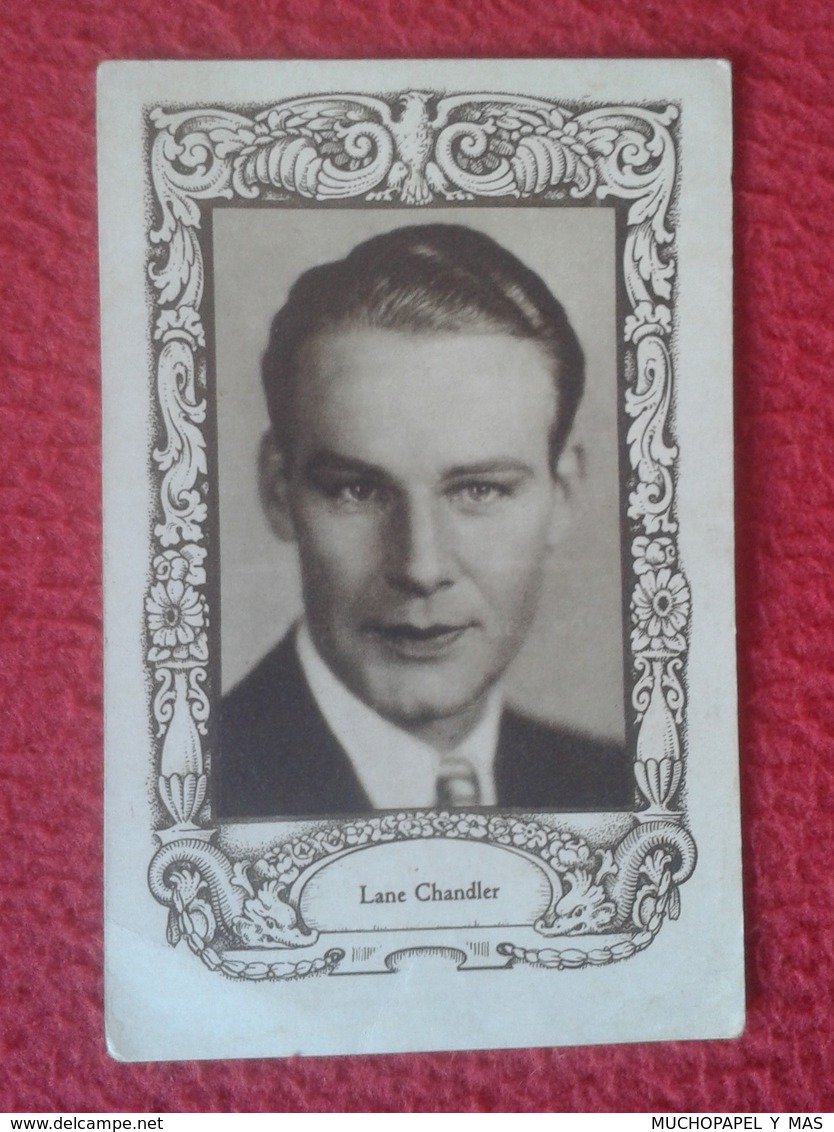 ANTIGUO CROMO OLD COLLECTIBLE CARD ACTOR DE CINE ACTEUR HOLLYWOOD LANE CHANDLER USA PUBLICIDAD PALMIL SANTONIL VER FOTOS - Otros & Sin Clasificación