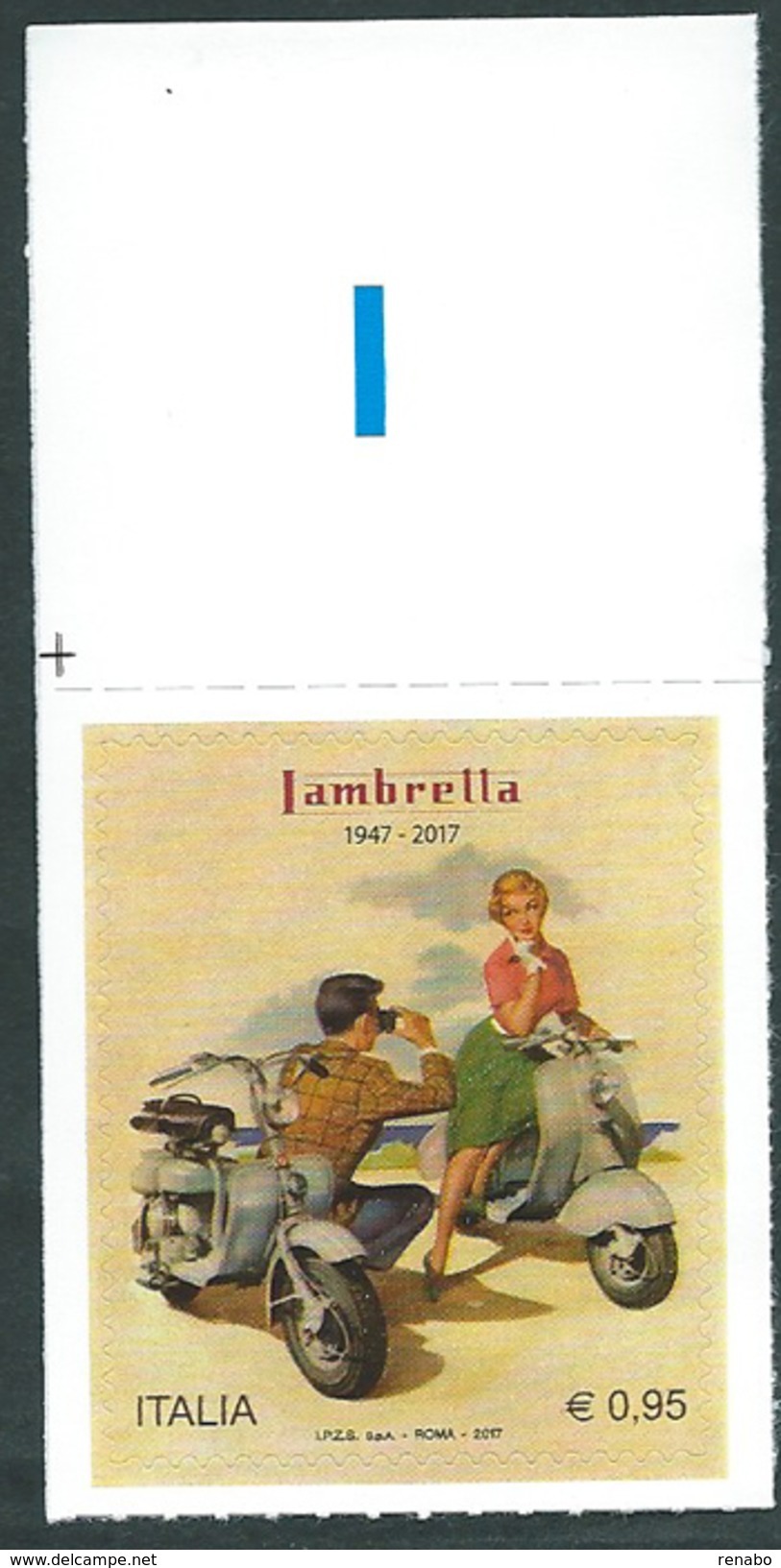 Italia 2017; Lambretta, Nel 70° Anniversario Della Produzione. Angolo Superiore Sinistro. - 2011-20:  Nuovi