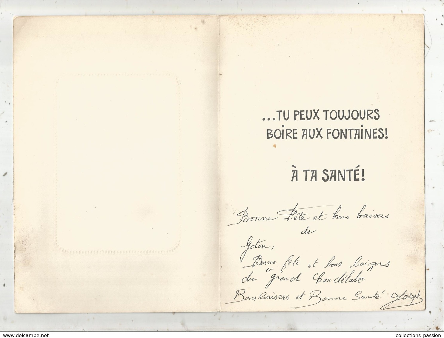 Carte De Voeux à Systéme , Le Chien Pleure ,si L'alcool Te Rend Triste...,4 Pages , 2scans , Frais Fr 1.65 E - Mechanical