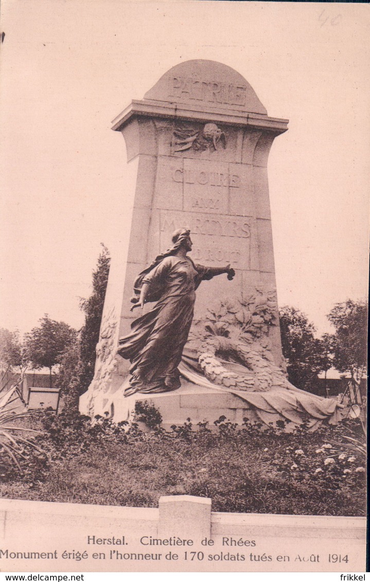 Herstal Cimetière De Rhées Monument érigé En L'honneur De 170 Soldats Tués En Août 1914 - Herstal