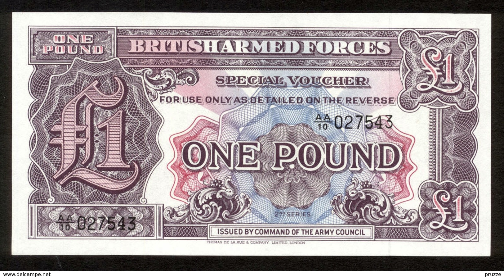 British Armed Forces 1948, 1 Pound - UNC - AA 10 027543 - British Armed Forces & Special Vouchers