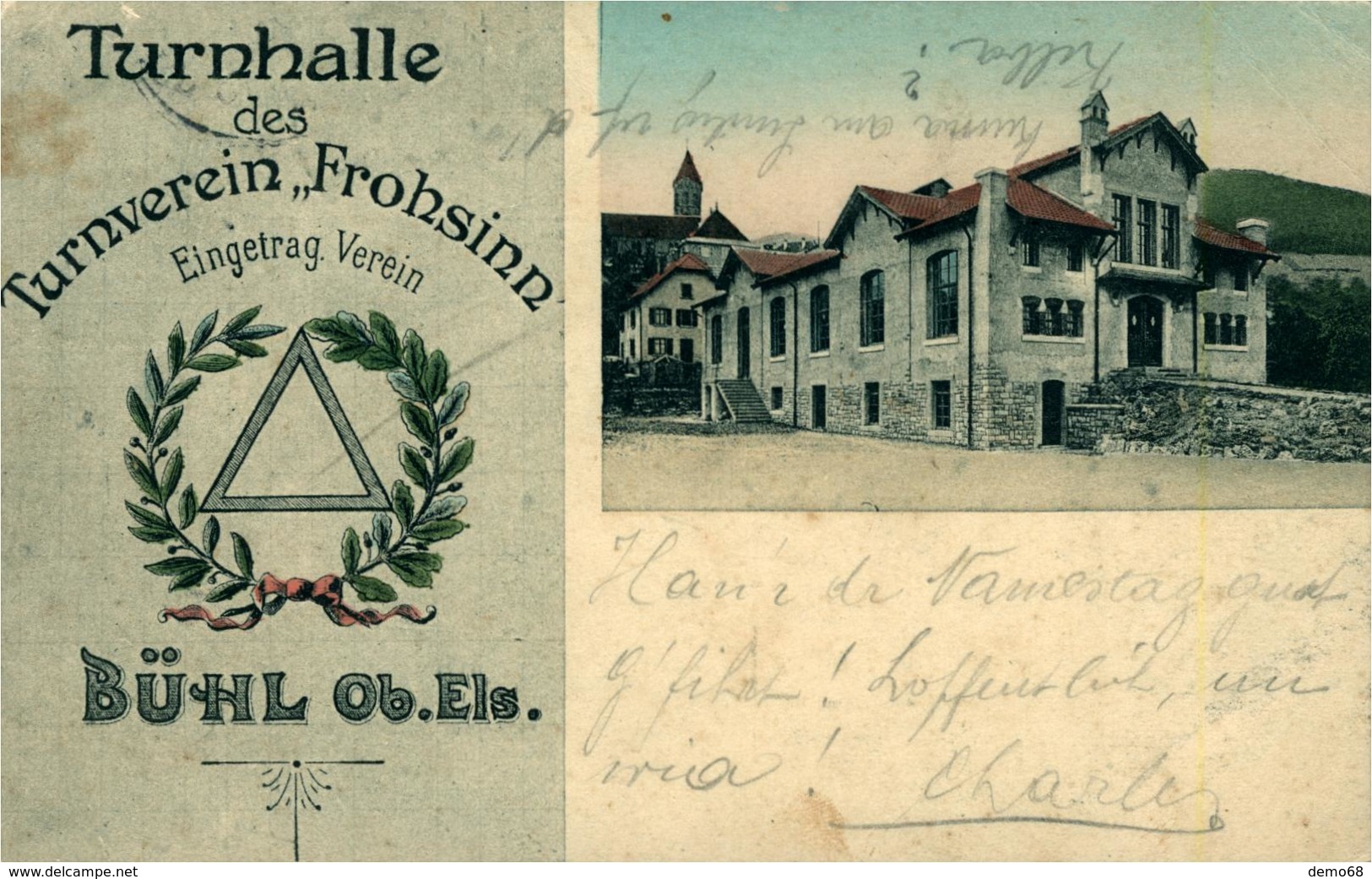 BUHL Salle De Sport Turnverein Frohsinn Timbres Arrachés Au Verso - Sonstige & Ohne Zuordnung