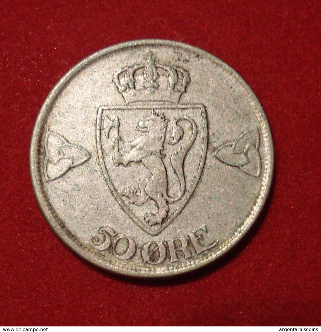 NORVEGE. 50 ORE 1919. ARGENT SILVER. NORWAY. - Norvège