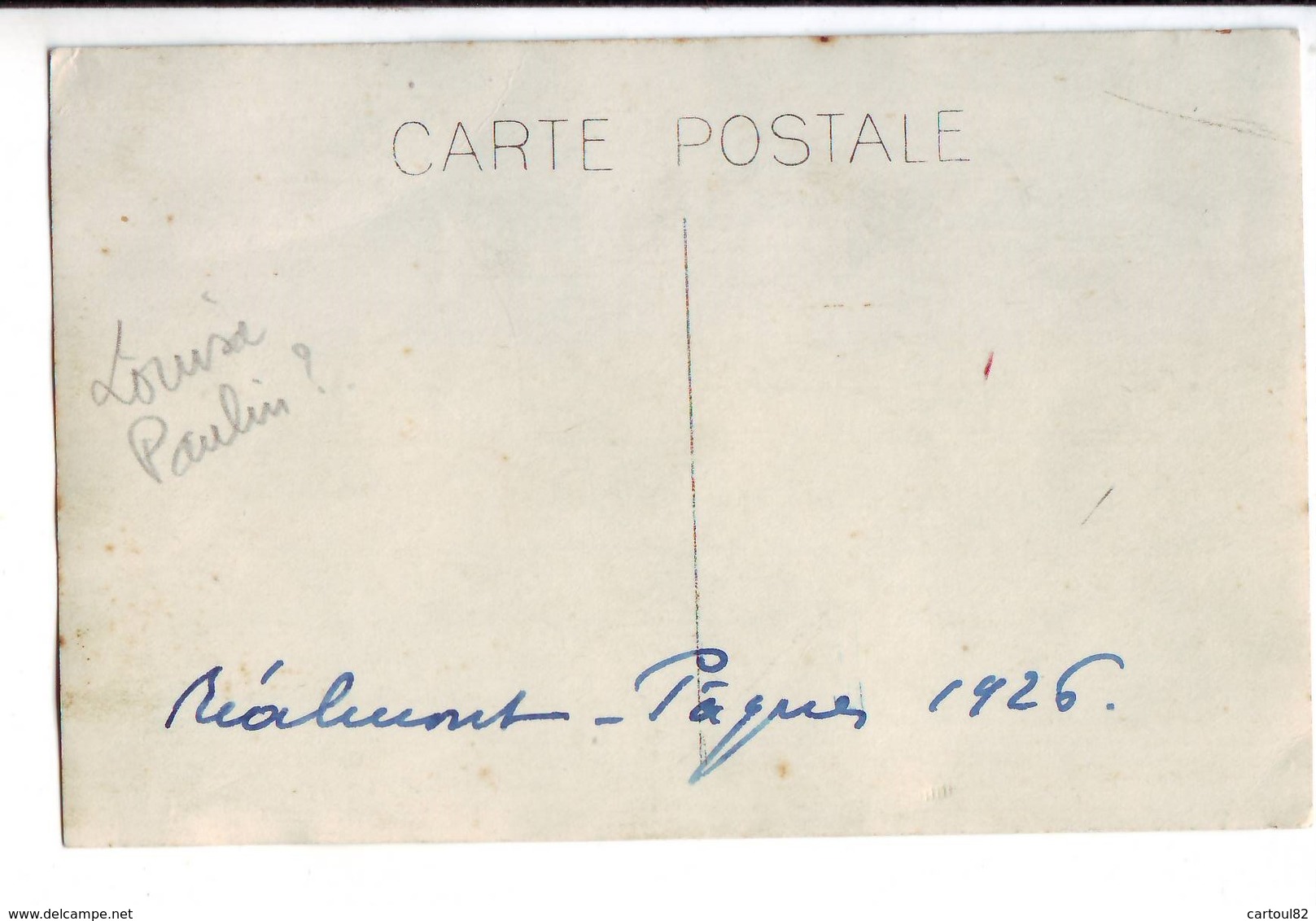 174  AB Unique? Carte Photo Louisa Paulin Paques 1926 Réalmont Mise En Vente Une Seule Fois - Realmont