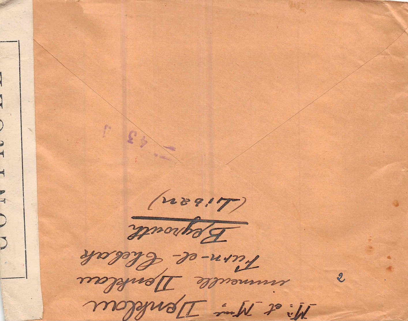 LIBAN - Lettre Timbrée De 1945 ( Cachet Et Timbres Republique LIBANAISE ) Sous Controle - Liban