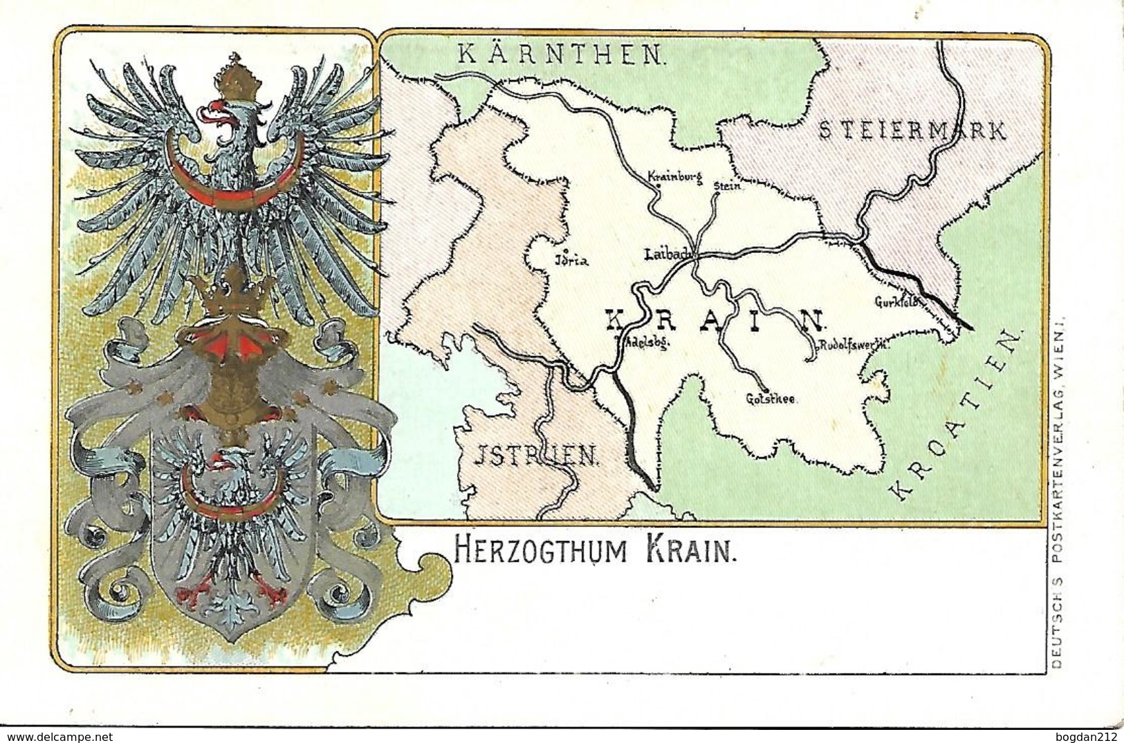 1900/10 -KRAIN  Slowenien , Wappen Karte, Gute Zustand, 2 Scan - Slovénie