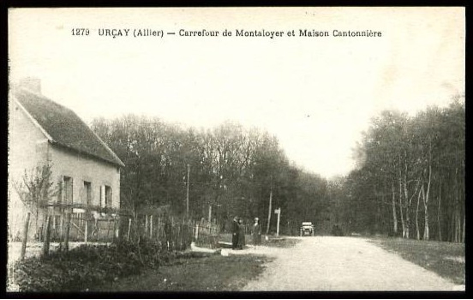 URCAY (Allier) - 1279 : Carrefour De Montaloyer Et Maison Cantonnière - (plan Animé) - Autres & Non Classés