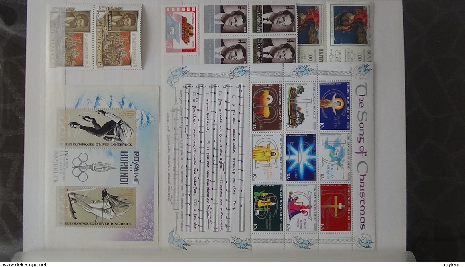 Gros album (60 photos) de timbres et 140 blocs ** de divers pays dont quelques NON DENTELES. Côte très sympa