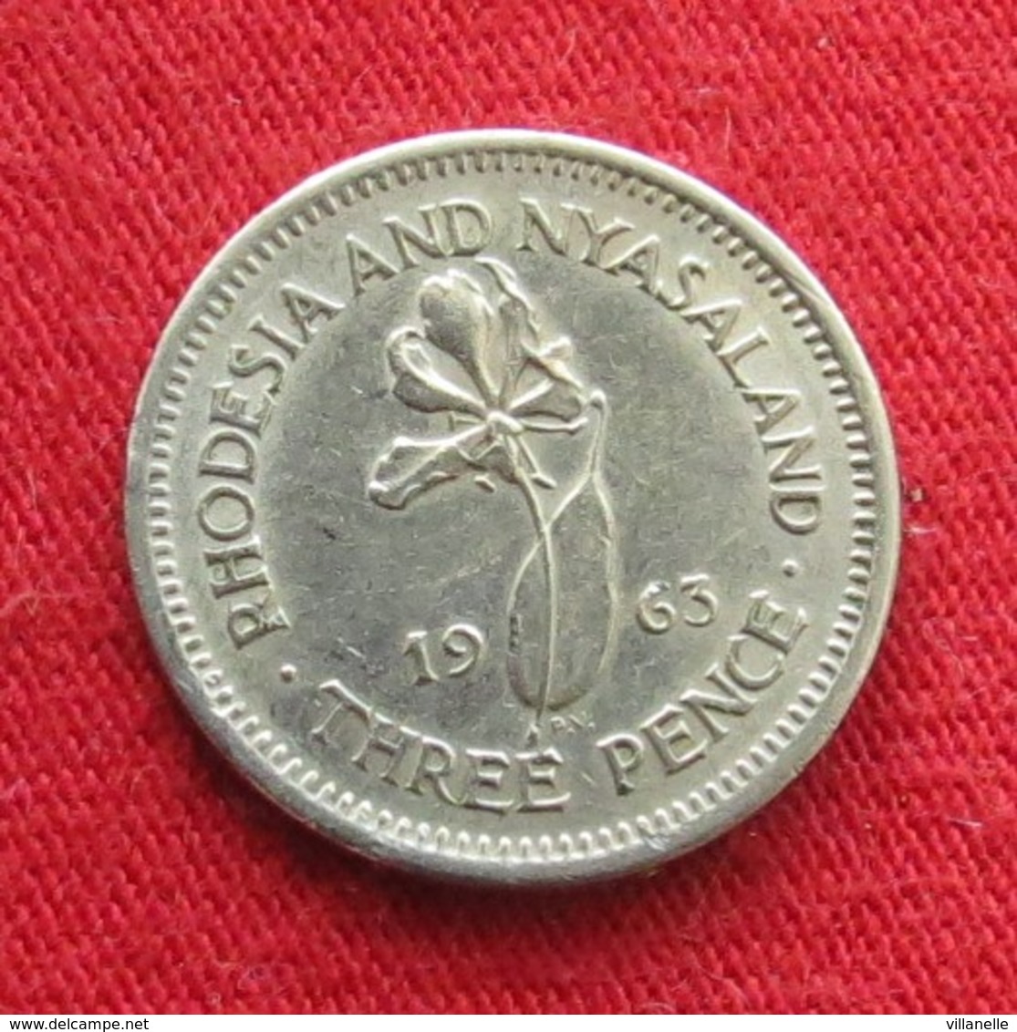 Rhodesia & Nyasaland 3 Three Pence 1963 KM# 3 *V2  Rodesia Rhodesie - Rhodésie